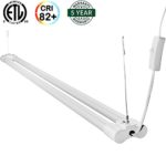 Hykolity Utility LED Shop Light, 4FT Integrated Garage Lights, 36W (100W Equivalent), 3600 Lumens, 5000K Daylight White, Integrated Switch, Plug-in Cord