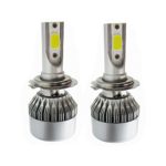 H7 LED Headlight Bulbs,Spevert 55W 9200LM Car Conversion Kit Led Headlamp Car Bulbs Single Beam Cool White 6000K – 2 Year Warranty