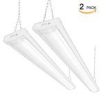 SHINE HAI Utility LED Shop Light, 4ft Integrated LED Garage Lights, 34W(100W Equivalent) 5000K Daylight White, UL-listed Frosted Cover Ceiling Lighting Fixture (2-Pack)