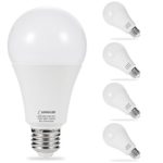 LOHAS LED Lights, A21 Bulb 23Watt LEDs (150-200Watt Light Bulbs Equivalent), Daylight LED Light Bulb 5000K,Energy Saving Bulbs,E26 Bulb Medium Base, 240° Beam Angle LED Lights Bulbs for Home(4 Pack)