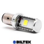 Biltek Headlight LED Conversion Bulb S2 BA20D to LED High Low Beam Light Motorcycle ATV