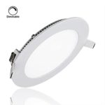 ProGreen 9W Flat LED Panel Light Lamp, Dimmable Round Ultrathin LED Recessed Downlight, 720lm, Neutral White 4000K, Cut Hole 4.9 Inch, Panel Ceiling Lighting with 110V LED Driver
