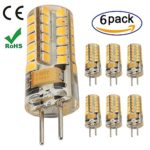 Ukey U GY6.35 LED Bulbs,3W Bi-pin Base AC/DC 12V 2700K Warm White Dimmable, G6.35/GY6.35 Base JC Type LED Halogen Incandescent 30W Replacement Bulb 6Pack (3)