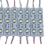 Rextin Super bright 200pcs 3 LED Module White 5050 SMD 66-72LM Each Module Waterproof Decorative Light for Letter Sign Advertising Signs with Tape Adhesive Backside 3 Years Warranty