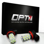 OPT7 Show Glow H11 LED Fog Light Bulbs – 27-SMD 6000K Cool White @ 350Lm per bulb – Plug-n-Play (Pack of 2)