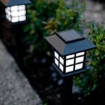 New Set of 6 White LED Outdoor Solar Powered Lantern Garden Lawn Landscape Lights