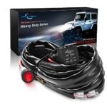 MICTUNING HD+ 12 Gauge 600W LED Light Bar Wiring Harness Kit w/ 40Amp Relay, 3 Free Fuse, On-off Waterproof Switch Red(2 Lead 12ft)