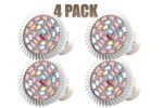 Energy Efficient 28W LED Grow Lights for Plants with Heat Sink – Heavy Duty Aluminum Body – Best Full Spectrum Growing Light Bulbs for Indoor Garden, Greenhouse, Hydroponic Vegetables & More (4PACK)