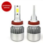 Zdatt 9600LM Super Bright 80W H8 H9 H11 Led Headlights Bulbs All-in-One Conversion Kit 6000K Fog Lights for Car Lamp Replacement, Xenon White-2 Pack