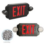 eTopLighting [2 Pack] LED Exit Sign, Emergency Light Red Lettering Combo with Extra Face Plate, UL924, Double Side Light, Ceiling / Wall Mount, AGG2159