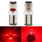 2-Pack 1157 BAY15D 1016 1034 7528 2057 Extremely Bright Red LED Light,12V-DC AMAZENAR Imported 5050 Chips 18 SMD 2357, 2357A Base Car Replacement For Tail Reverse BackUp Bulb Brake Light Parking Lamps