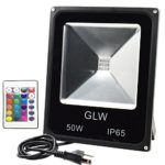 GLW 50w Remote Control RGB Flood Light, 4 Models with 16 Color Tones Spotlight, Dimmable Color Changing Outdoor Security Light