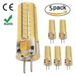 Ukey U GY6.35 LED Bulbs,5W Bi-pin Base AC/DC 12V 2700K Warm White, G6.35/GY6.35 Base JCD LED Halogen Incandescent 50W Replacement Bulb 5Pack (5)