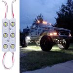 10 Pack 12V 5730 3 LEDs Rock Lights for Truck, Universal LED Bed Rail Light Kit for Van Boats Caravans Trailers