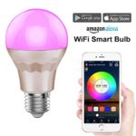 MagicLight Plus WiFi Smart LED Light Bulb – Control Your Lights Anywhere in the World – Dimmable Multicolored Sunrise Sunset LED Lights – Works with Alexa & IFTTT – 7.5 Watts (60Watts Equivalent)