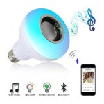 Oyep Music Light Bulb- Led Light Bulb with Bluetooth Speaker，RGB Light Bulb E27 Built-in Audio Speaker with Remote Control for Home, Stage,Party Decoration