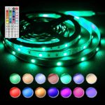 LED Strip Lighting Kit 5 Meters 16.4ft None-waterproof Color Changing SMD5050 150 LEDs + 44 Key IR Controller + 12V2A DC power Adapter