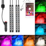 Saimly 4-Piece Multicolor LED Interior Underdash Lighting KitBy APP Bluetooth Controller for iPhone Android