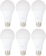 AmazonBasics 100 Watt Equivalent, Daylight, Non-Dimmable, A21 LED Light Bulb – 6 Pack