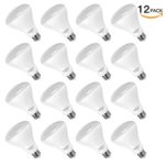 SHINE HAI 75W Equivalent BR30 LED Light Bulbs, 800 Lumens, 5000K Daylight White, E26, Non-dimmable, UL-Listed Flood Lighting, 12-Pack