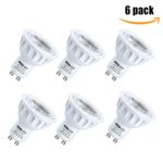 MR16 LED Light Bulbs with GU10 Base 50W Equivalent Halogen Replacement Warm White 5W AC 100-240V Spotlight with 450 Lumen 6 Packs By COOWOO