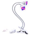 LED Grow Light with Dual Head , LED Plants Lamp with 360° Flexible Gooseneck and Independent on/off Switch, Plant Growing Lights for Indoor Plants Hydroponic Garden Greenhouse Office & Home (10W)