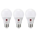 Philips 466599 60W Equivalent Soft White Dusk to Dawn A19 LED Light Bulb, 3 Pack