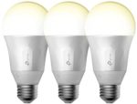 TP-Link Smart LED Light Bulb, Wi-Fi, Dimmable White, 50W Equivalent, Works w/ Amazon Alexa, 3-Pack (LB100 TKIT)