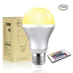 LED Light Bulb, Savvypixel 5W E26 RGB Color Changing LED Lamp with IR Remote Control, LED Dimmable Smart LED Bulbs for Birthday Party KTV Decoration Home Bar