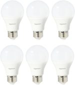 AmazonBasics 75 Watt Equivalent, Daylight, Non-Dimmable, A19 LED Light Bulb – 6 Pack