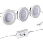 Dewenwils Dimmable Under Cabinet Lighting LED Puck Lights for Kitchen Closet Counter 6W 3000K Warm White, Pack of 3