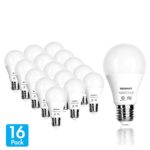 (Pack of 16) Tenergy LED Light Bulb, 60 Watt Equivalent (9W), Daylight White (5000K), E26 Medium Standard Base