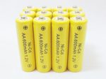 Solar Light AA Ni-CD 600mAh Rechargable Batteries (Pack of 12)