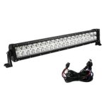 YITAMOTOR 24 Inch Light Bar Offroad Spot Flood Combo Led Bar Waterproof Dual Row LED Work Light with Wiring Harness for Truck, 4X4, ATV, Boat, Jeep, 120W – 10,800 Lumens