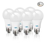 LED Light Bulbs for Home 60 watt Equivalent 6 Watt lights E26 Brightest Bulb Energy Saver Soft Warm White Lighting 3000K 470 Lumens 2 Year Warranty 6-Pack