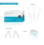 NEW Teeth Whitening Kit with Blue LED Light System, 3 Gel Syringes, 2 Trays, Professional 44% Hydrogen Peroxide, Opalescence Crest Smile Bright Sciences, Zoom Hismile Dreow Dr Song, For Sensitive