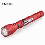 ENKER Telescopic water resistant Flex-Head LED Flashlight with Extendable Head – Magnetic Pick up Home Tools by flashlight(Red)daily deals
