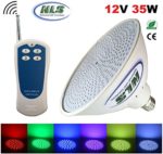Wireless Control Color Changing LED Pool Light Bulb w/ RF Remote Fits Pentair and Hayward Light Fixture Niche PAR56 E26/E27 (35 Watt, 12 Volt)