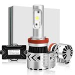 NINEO H11 LED Headlight Bulb, H8 H9 CREE XHP50 Chip, 360°Adjustable Beam Pattern Conversion Kit 6500K 6,000Lm – 2 light bulbs