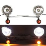 INNOGLOW Motorcycle Passing Driving Light Bar with Turn Signals and light Bracket Spotlight Headlight Fog Lamp Assemblies 8171