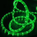 WYZworks 10 feet 1/2″ Thick GREEN Pre-Assembled LED Rope Lights with 25′, 50′, 100′, 150′ option – Christmas Holiday Decoration Lighting | UL & CSA Certified
