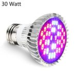 HuDieM LED Grow Light Bulb,Full Spectrum Grow Plant Light Lamp for Flowering Lighting Indoor Plants,Hydroponic Garden and Greenhouse Applicable to Grow Vegetables Growing Lights Bulb (E27, 30W, 40LED)