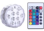 Submersible LED Lights with Remote Battery Powered, Qoolife RGB Multi Color Changing Waterproof Light for Vase Base, Floral, Aquarium, Pond, Wedding, Halloween, Party, Christmas, Submersible Lights