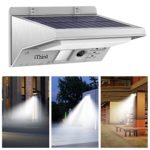 Solar Lights Outdoor Motion Sensor, iThird 21 LED Solar Powered Security Lights for Yard Patio Garage Waterproof Super Bright 3 Modes(Daylight)