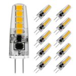 LE 10 Pack G4 Bulb LED Lamp, Warm White 2W, 210lm, 12V DC / AC, 360° beam angle, 20W Halogen Lamps Equivalent