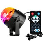 [2rd Generation] Spriak Led Projection Party Disco Ball DJ Lights 3w Strobe Rotating Magic Night Lights Show Sound Actived DJ Stage Dance Wedding Holiday Lamp Kids Party Toys Lights