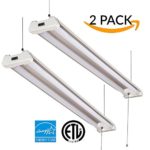 SUNCO 2 PACK – ENERGY STAR, ETL – 4ft 40W LED Utility Shop Light, 4000lm 120W Equivalent, Double Integrated LED Fixture, 5000K Daylight Ceiling Light, Garage/Basement/Workshop, Linkable, Frosted