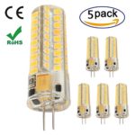 Ukey U G4 LED Bulb 5Watt Bi-Pin Base 12V AC/DC 2700K Warm White Dimmable Waterproof T3 G4 50W LED Halogen Replacement 5Pack (5)