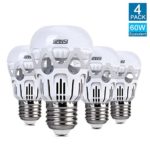 SANSI 60 Watts Equivalent LED Light Bulb, A15 LED Bulb, 750lm, 3000k, E26, Non-Dimmable (4-Pack)