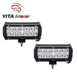 YITAMOTOR Led Light Bar 2Pack 36W 6″ inch SPOT LED Light Driving Fog Lights with Mounting Bracket for Jeep off road Van Camper Wagon ATV AWD SUV 4WD 4×4 Pickup